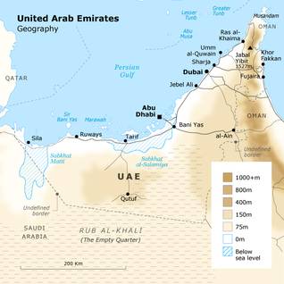 География ОАЭ, где находятся сказочные Эмираты?